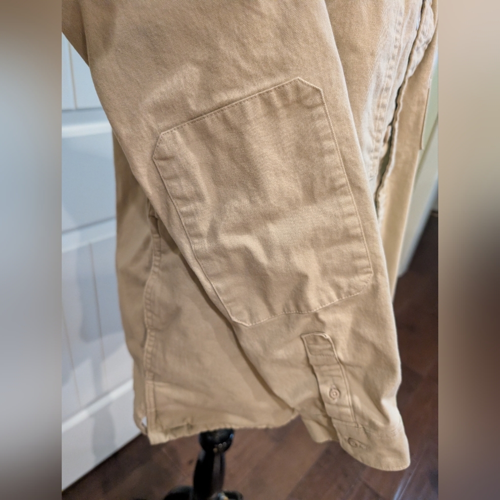 Wrangler Men's Khaki Button Down Shirt Jacket - Picture 5 of 6
